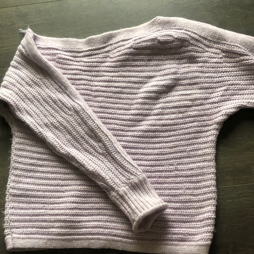 Light purple off the shoulder sweater